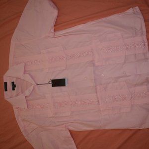 NWT MENS OMEGA BUTTON UP SHIRT SIZE LARGE